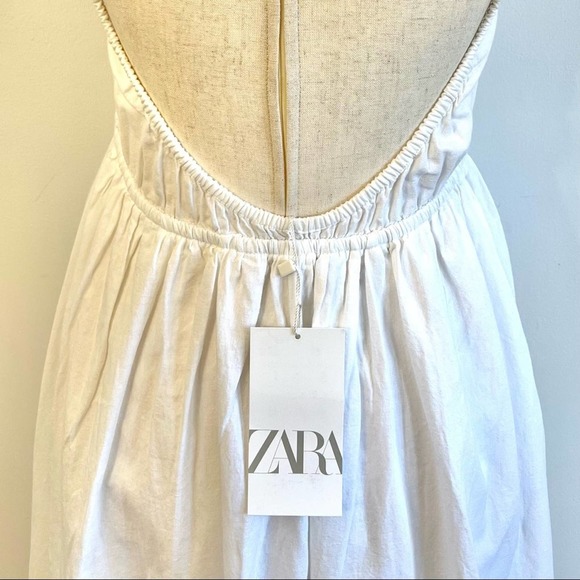 Zara Open-Back Crochet White Maxi Dress - Picture 7 of 8